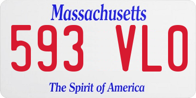 MA license plate 593VL0