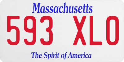 MA license plate 593XL0