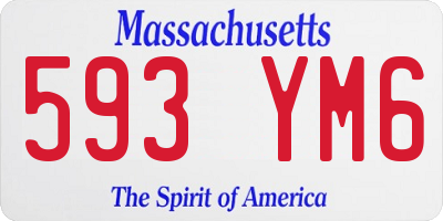 MA license plate 593YM6