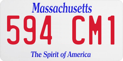 MA license plate 594CM1
