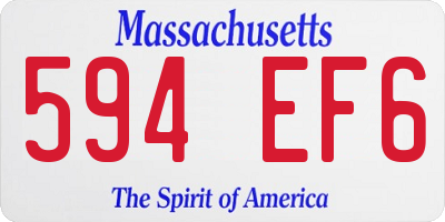 MA license plate 594EF6