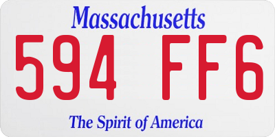 MA license plate 594FF6