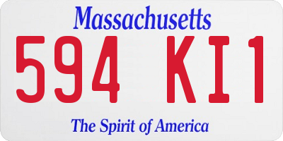 MA license plate 594KI1