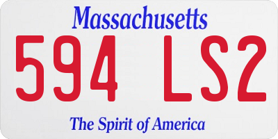 MA license plate 594LS2