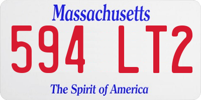 MA license plate 594LT2