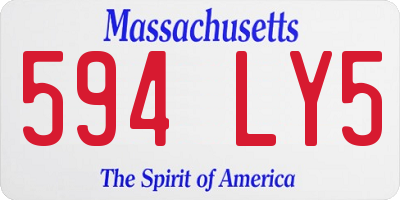 MA license plate 594LY5