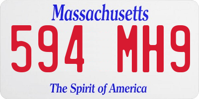MA license plate 594MH9