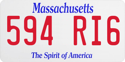 MA license plate 594RI6