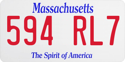 MA license plate 594RL7
