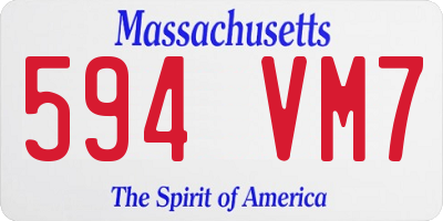 MA license plate 594VM7