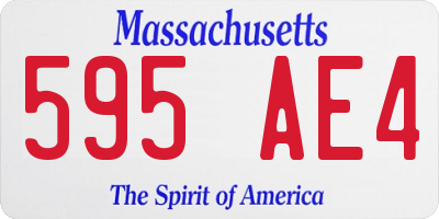 MA license plate 595AE4
