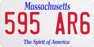 MA license plate 595AR6