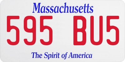 MA license plate 595BU5