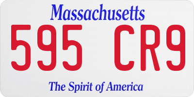 MA license plate 595CR9