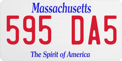MA license plate 595DA5
