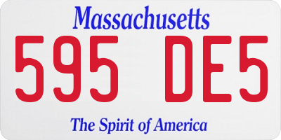 MA license plate 595DE5