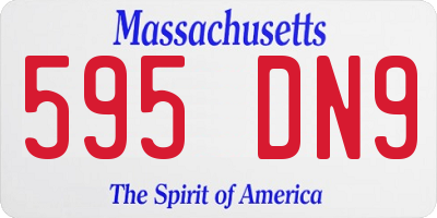 MA license plate 595DN9