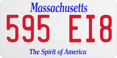 MA license plate 595EI8