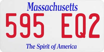 MA license plate 595EQ2