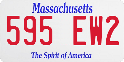 MA license plate 595EW2