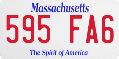 MA license plate 595FA6