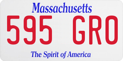 MA license plate 595GR0