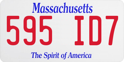 MA license plate 595ID7