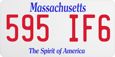 MA license plate 595IF6