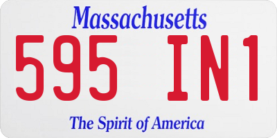 MA license plate 595IN1