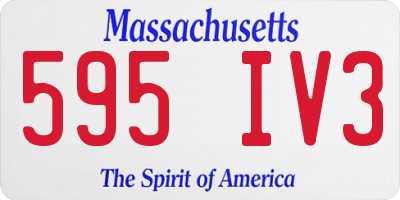 MA license plate 595IV3