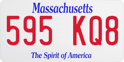 MA license plate 595KQ8