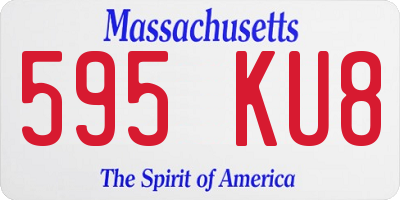 MA license plate 595KU8