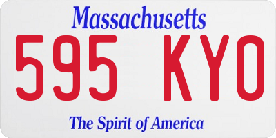 MA license plate 595KY0