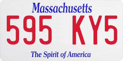 MA license plate 595KY5