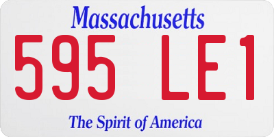 MA license plate 595LE1