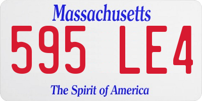 MA license plate 595LE4