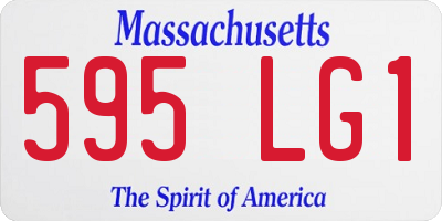 MA license plate 595LG1