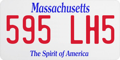 MA license plate 595LH5