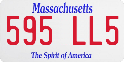 MA license plate 595LL5