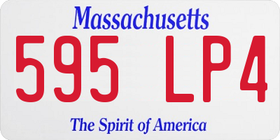 MA license plate 595LP4