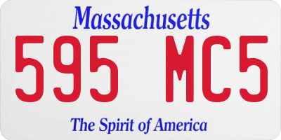 MA license plate 595MC5