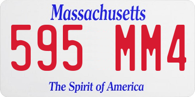 MA license plate 595MM4