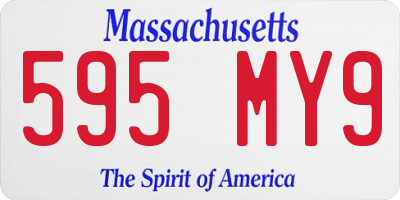 MA license plate 595MY9
