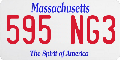MA license plate 595NG3