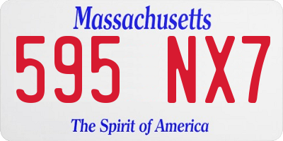 MA license plate 595NX7
