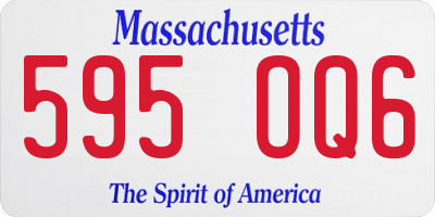 MA license plate 595OQ6