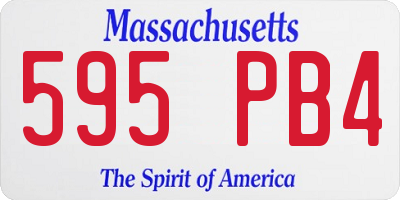 MA license plate 595PB4