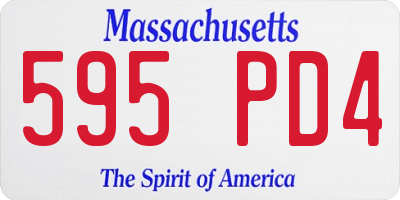 MA license plate 595PD4