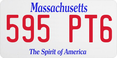 MA license plate 595PT6