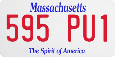 MA license plate 595PU1